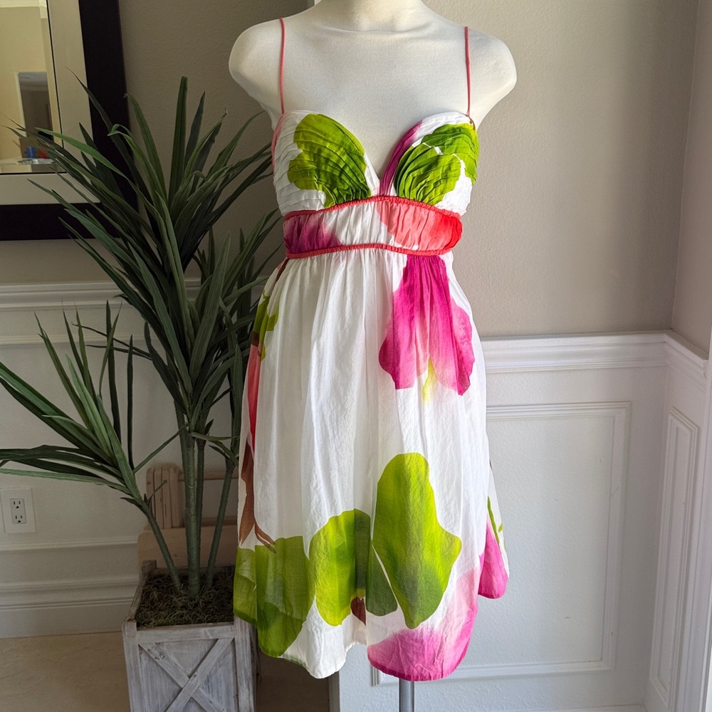 Foley & Corinna Watercolor Floral Dress Size Small S